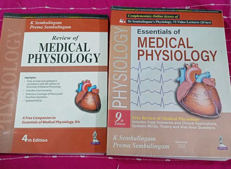 Medical Physiology Books - 2 Book