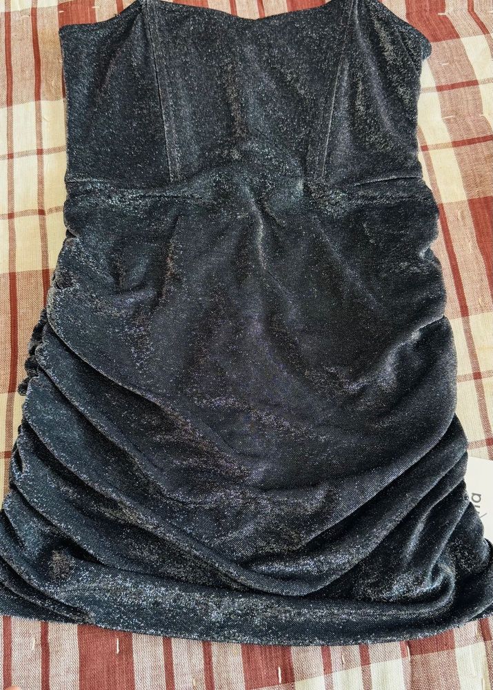 Savana Sparkly Ruched Mini Dress