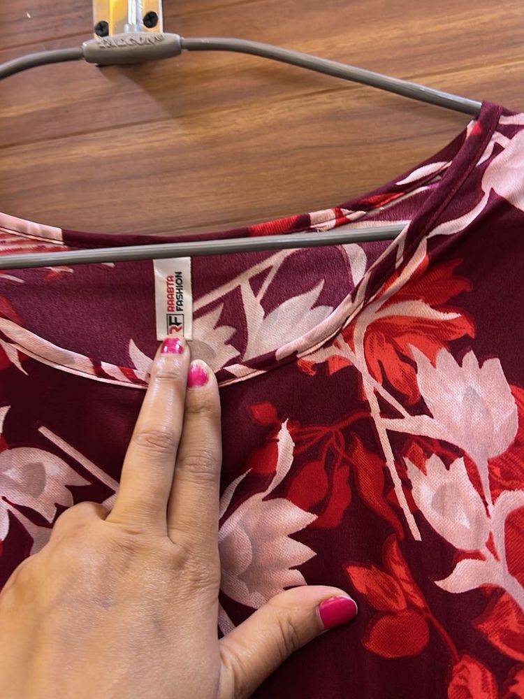 Elegant Floral Print Kurta
