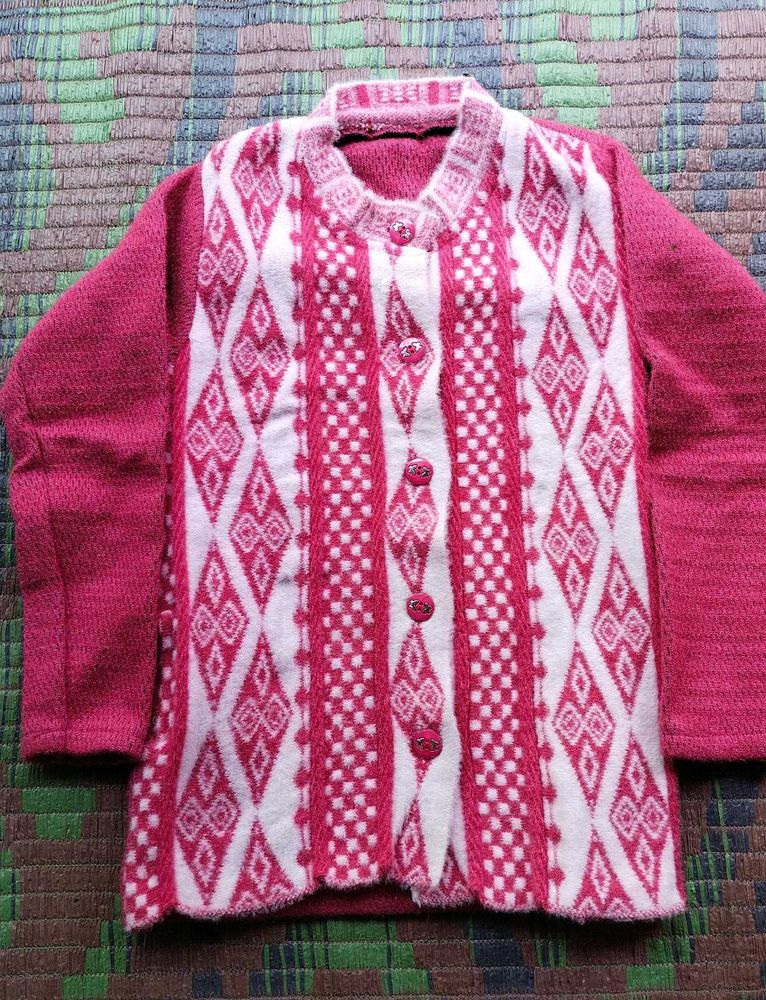 Knitted Geometric Pattern Sweater