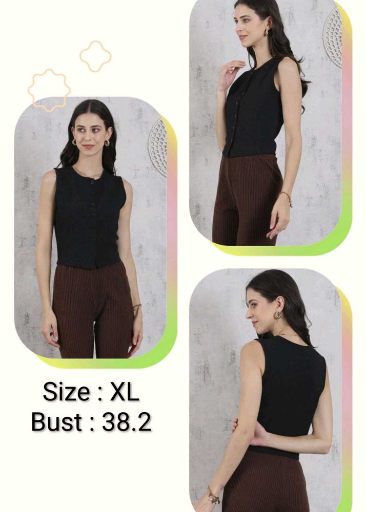 Sleeveless Black Top