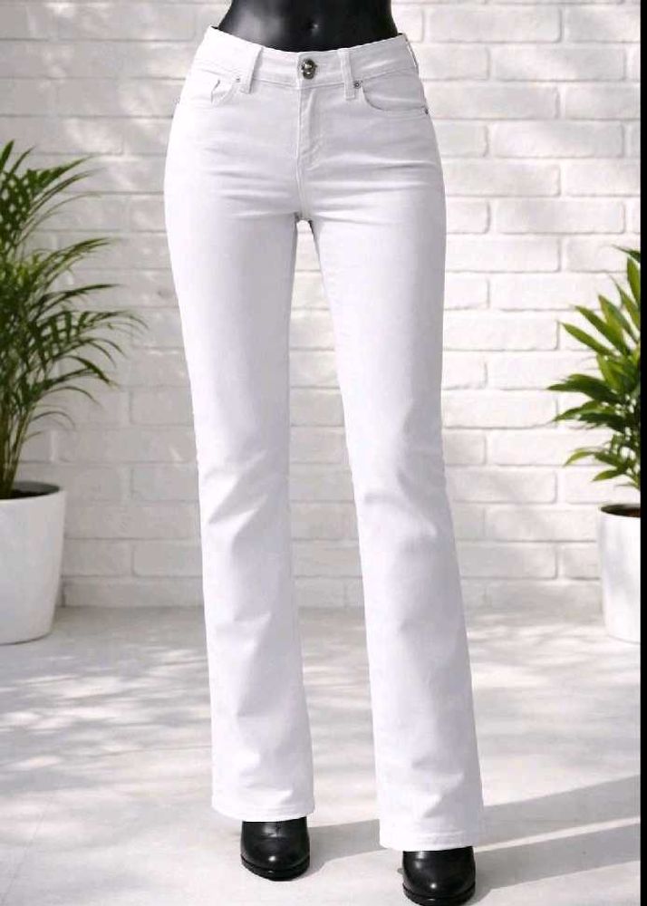 Classic White Flare Jeans