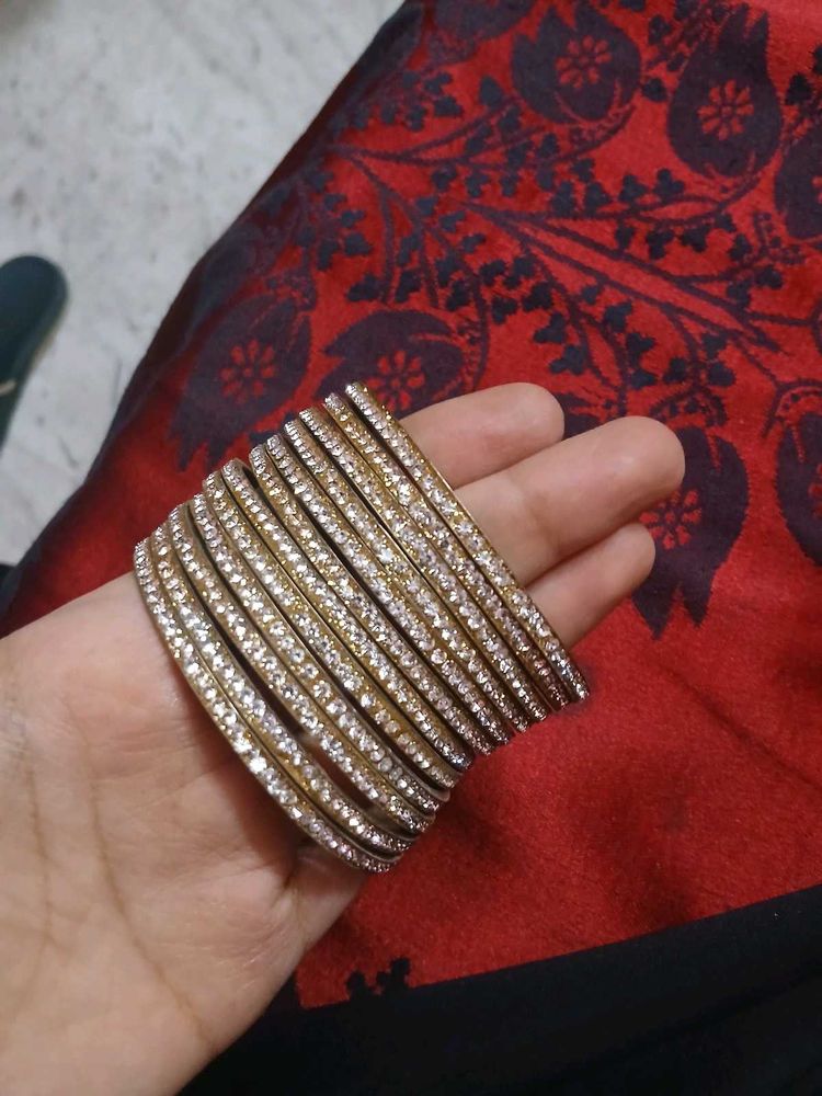 Sparkling CZ Bangles Set