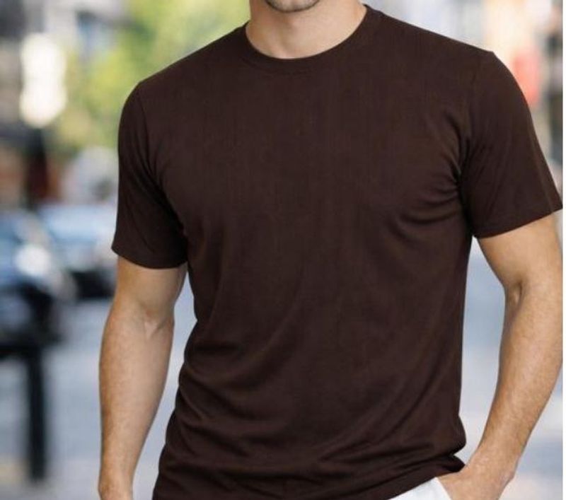 Men's Basic Brown T-Shirt