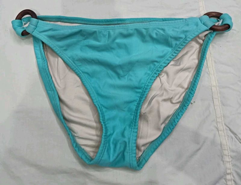 🔥 Teal Bikini Bottom with Wooden Ring Detail