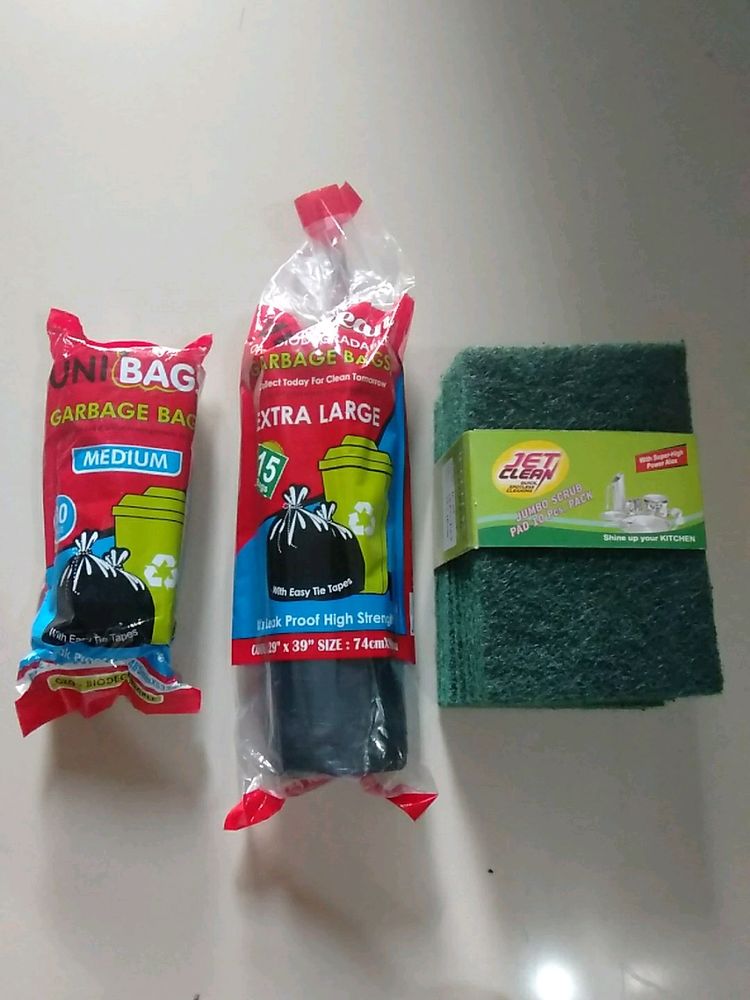 Utensils Cleaning Scruber, Garbage Bag Midium, An