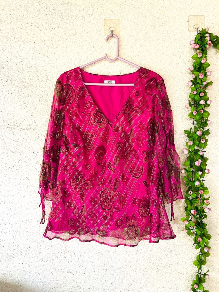 Stunning Pink Floral Print top