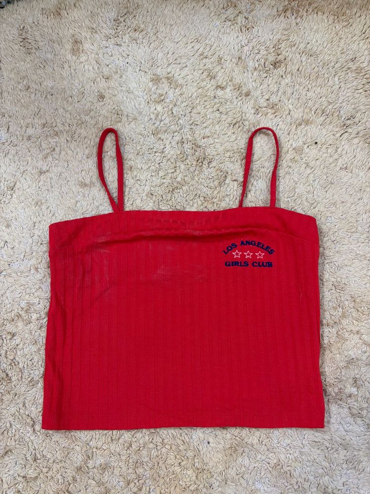 strap top red from forever21 only worn twice