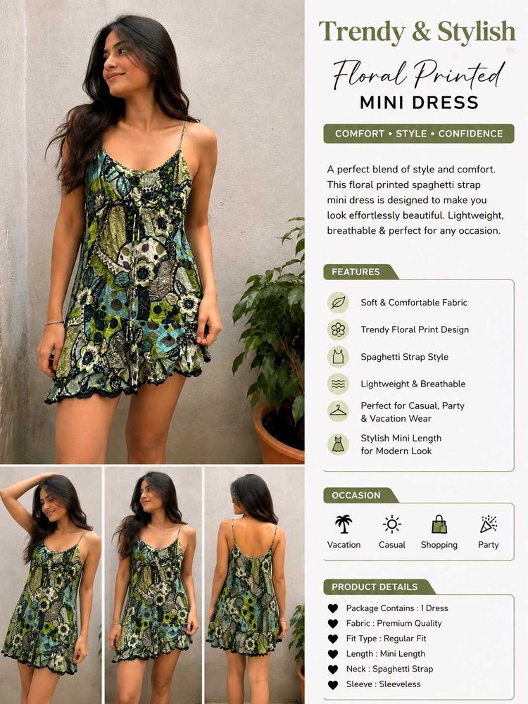 Floral Print Mini Dress