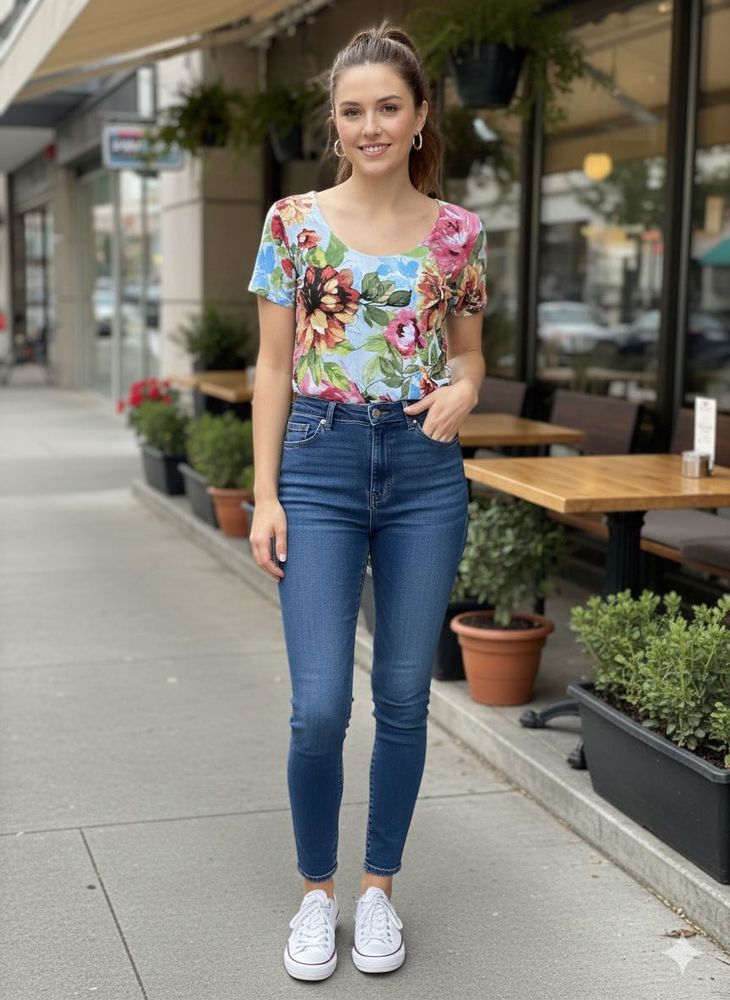 Floral Print Women's Top