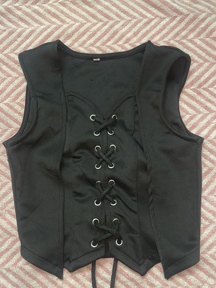 Lace-Up Corset Style Vest