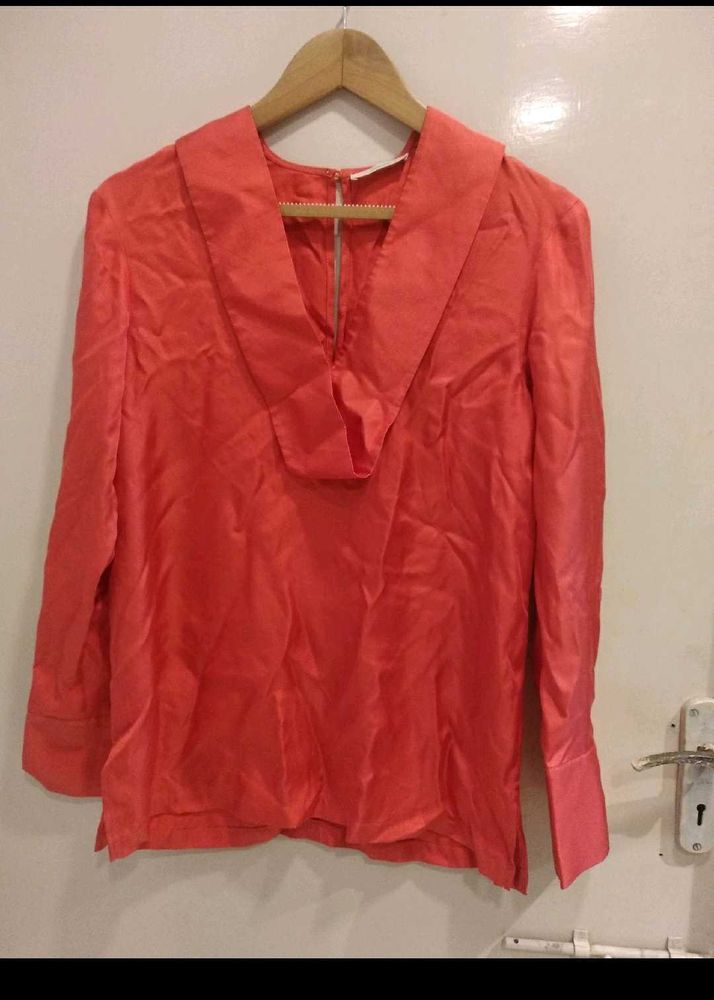 Elegant Coral Top