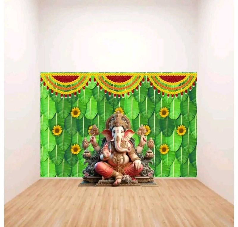 Lord Ganesha Wall Backdrop