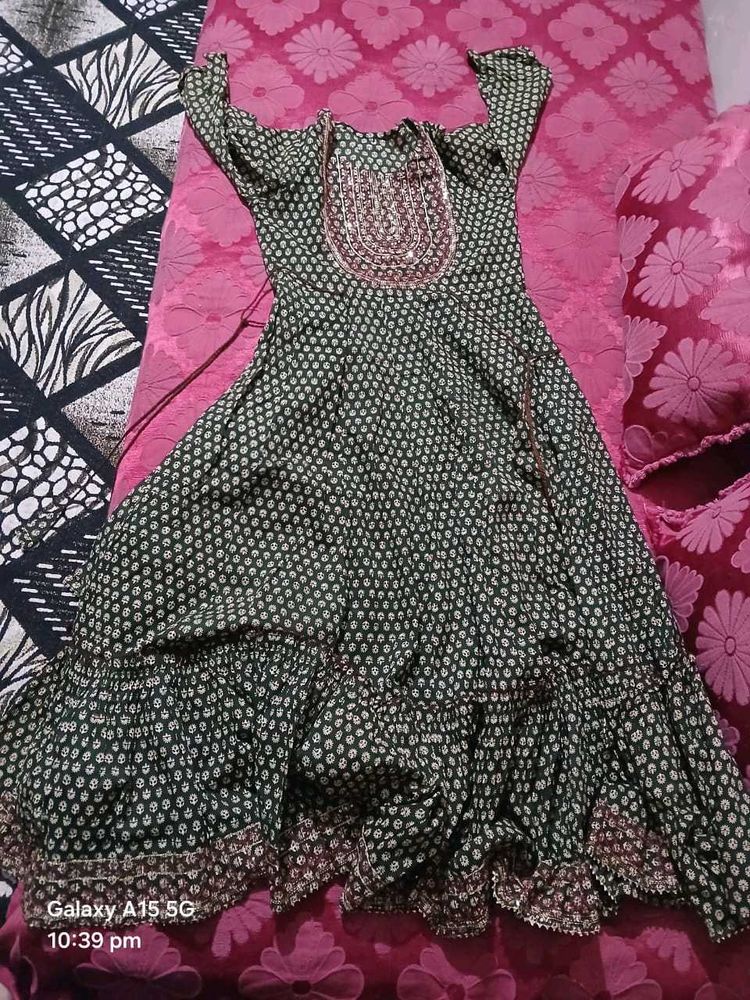 Embroided Anarkali Long Flare Dress