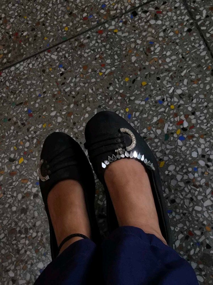 Embellished Black heels