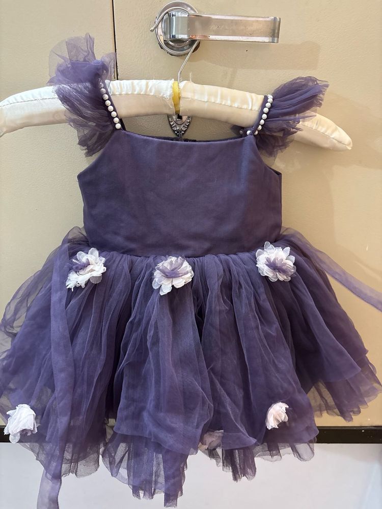 Purple Tulle Flower Girl Dress