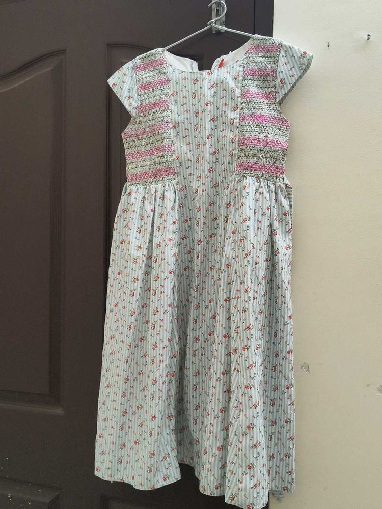 Charming Floral Striped Midi Dress