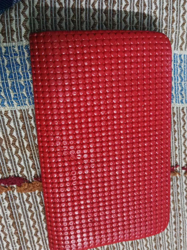 Red Woven Clutch