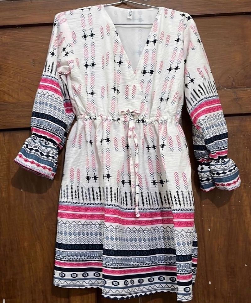 Boho Chic Striped Mini Dress