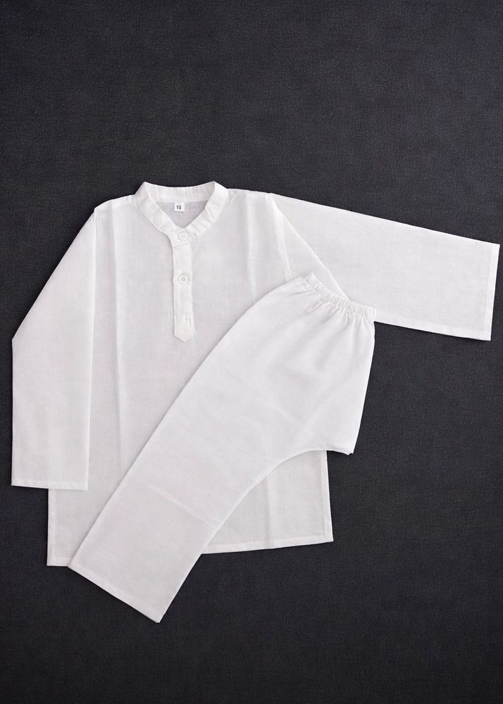 Men's White Kurta Set