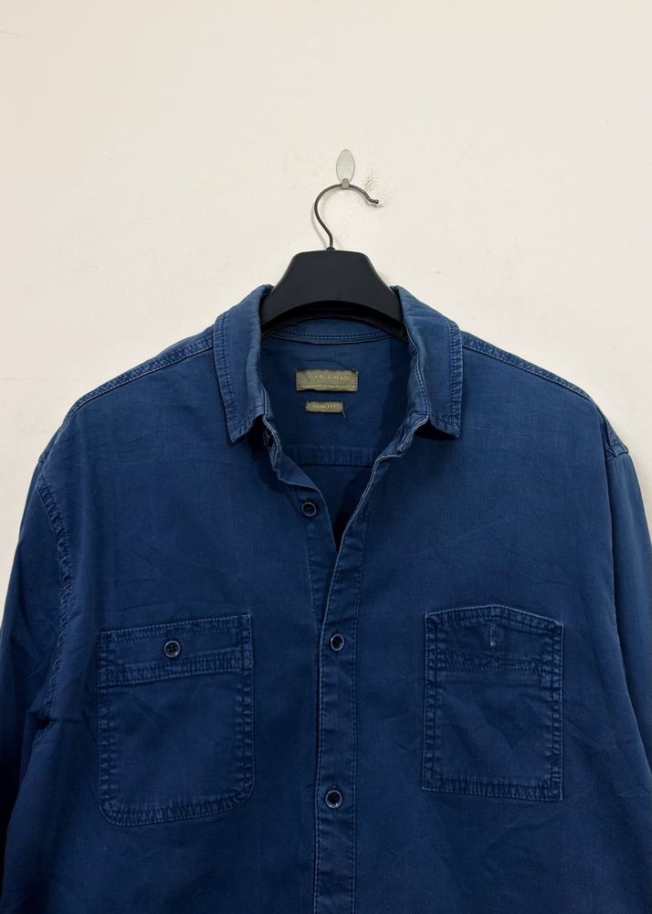 Blue Button-Down Shirt