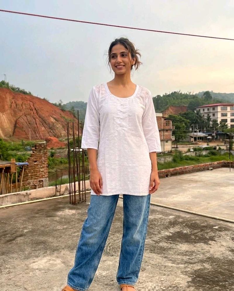 White Cotton Kurta