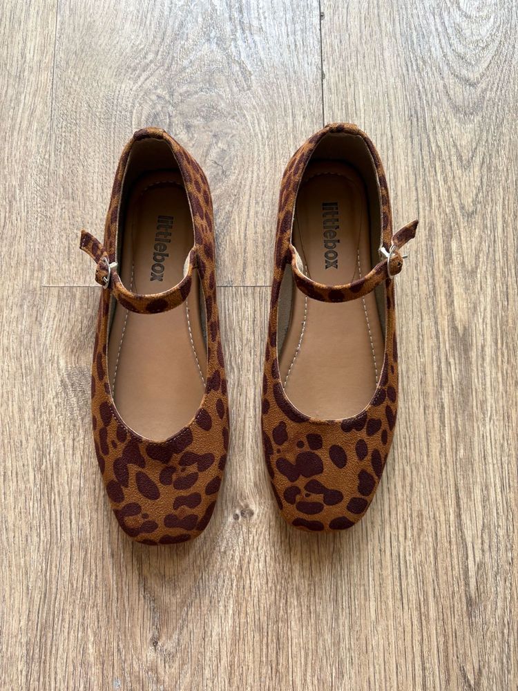 Leopard Print Mary Jane Flats
