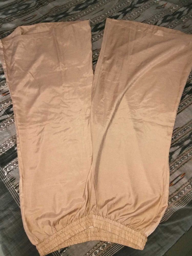 ❤️✨ VOTR Satin Beige Palazzo Pants XL | Soft &amp; Sty