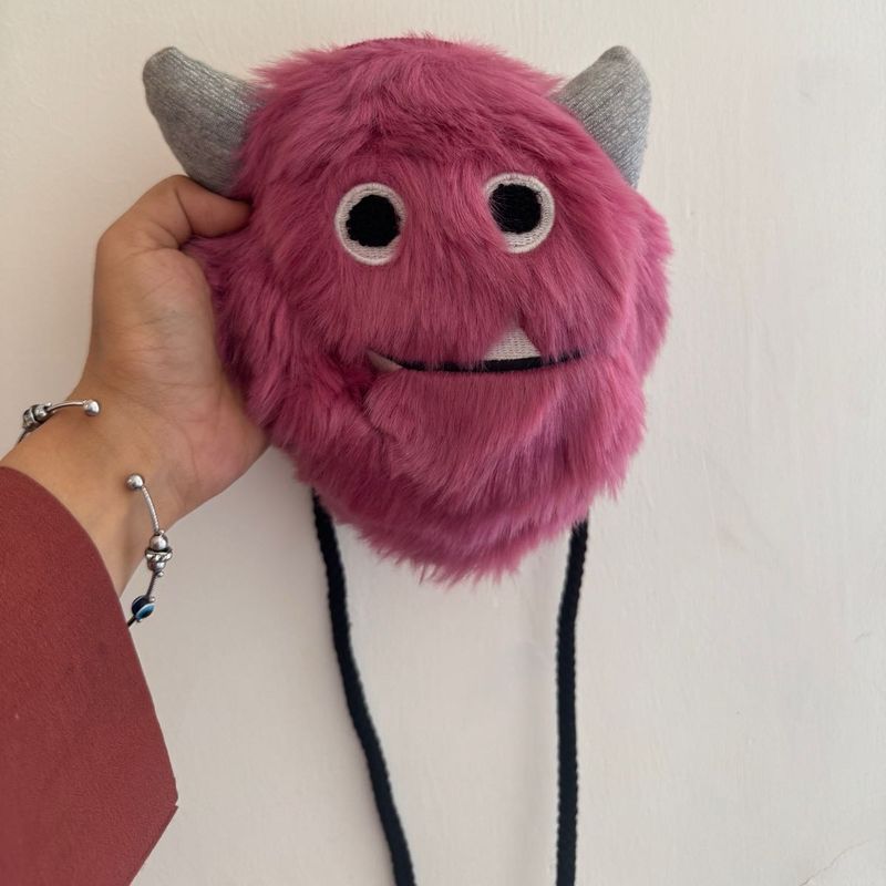 zara limited edition fur monster bag