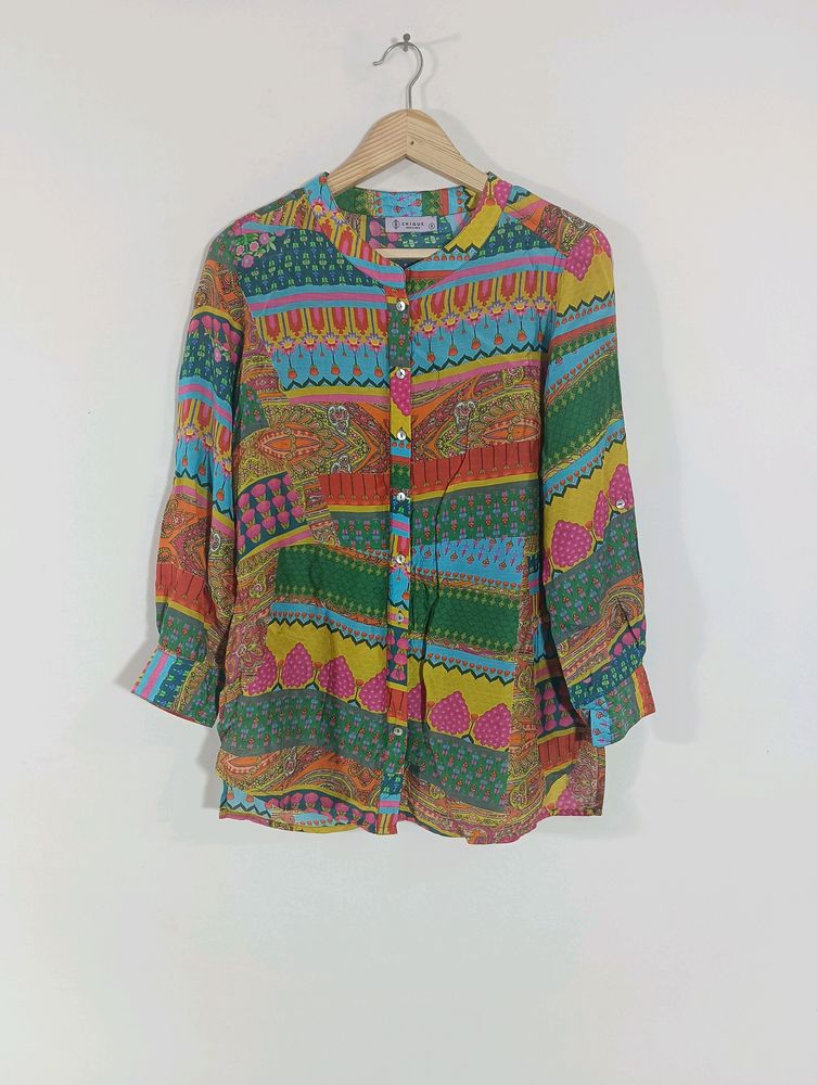 Multicolor Printed Western Top (Women)