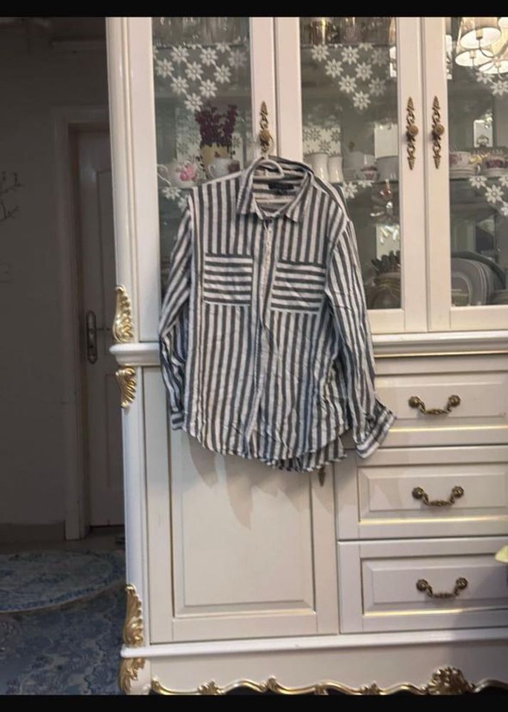 Striped Button-Up Shirt
