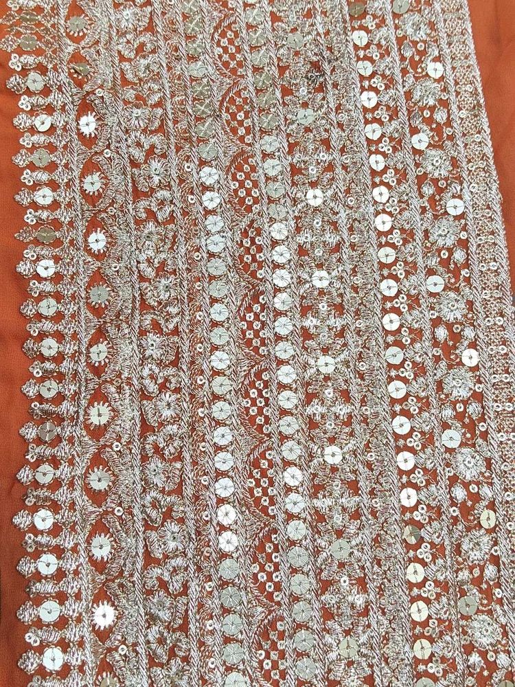 Embellished sequins Orange lace