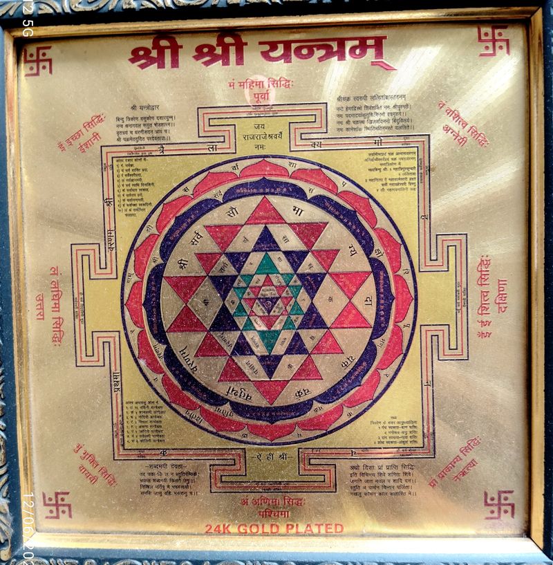 Brand New Shree Yantra 24 Gold Plated 💛