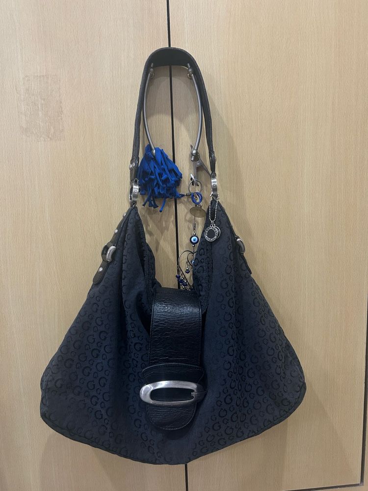 Large Vintage Guess By Marciano Hobo Bag + Charms