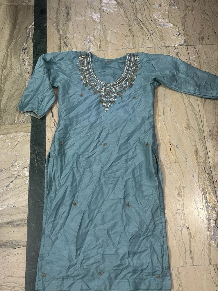 suit with duppata and palazzo in size L