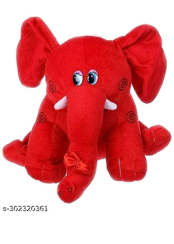 Cute Red Elephant Plush Toy