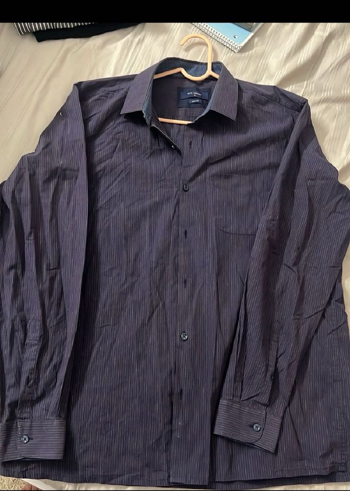 Men's Striped Button-Down Shirt