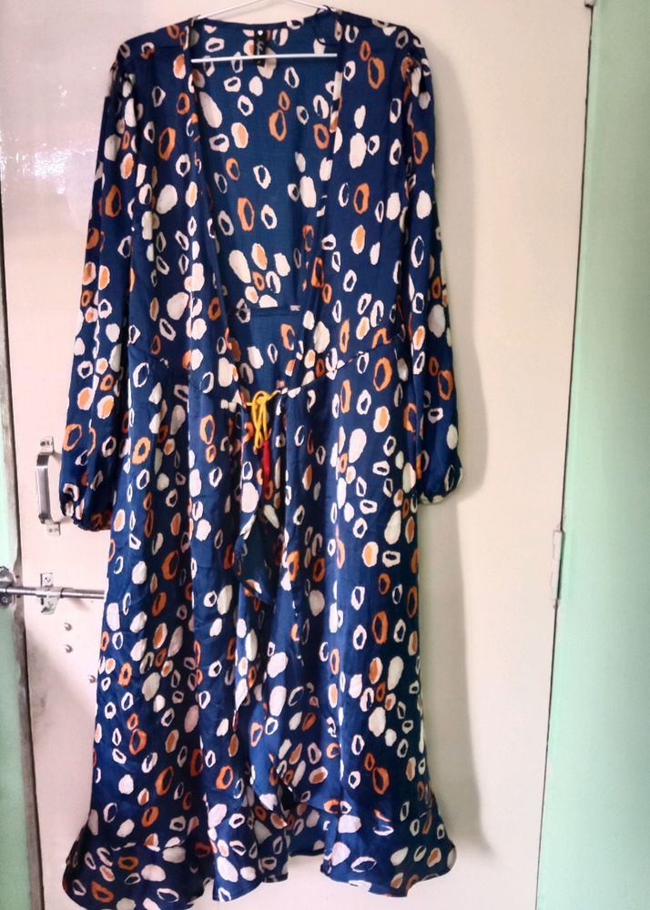 Patterned Blue Duster