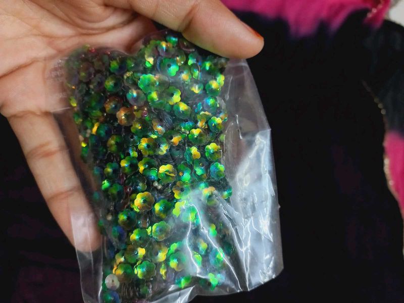 Sparkling Emerald Green Sequins