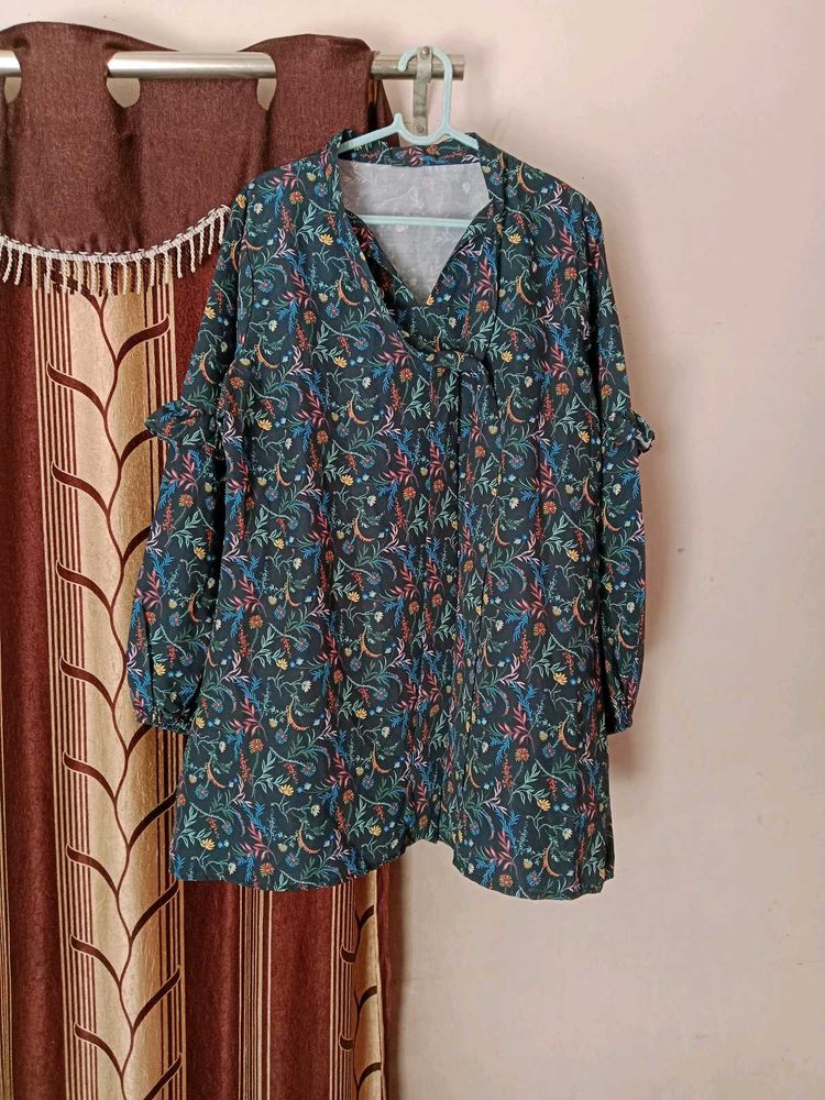 Floral Print Long Sleeve Blouse