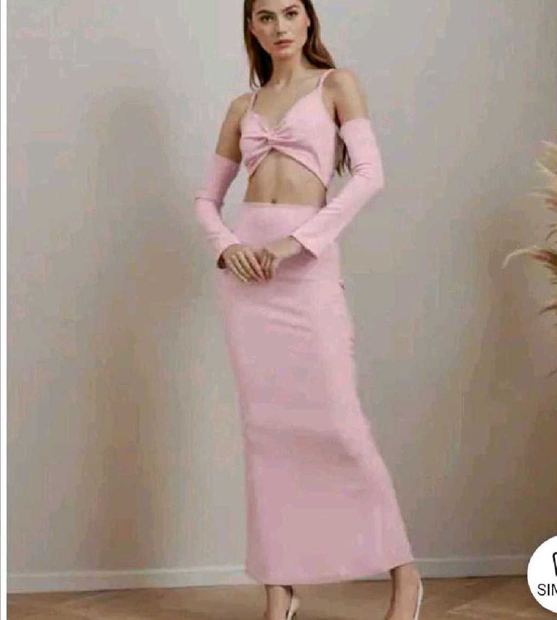 chic pink maxi dress