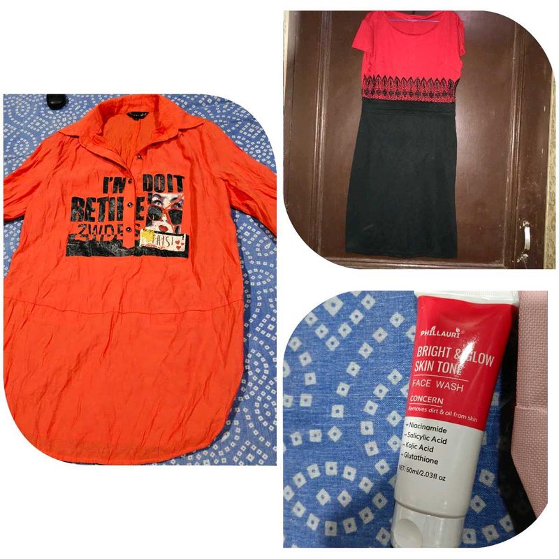 2 dreses and new face wash free