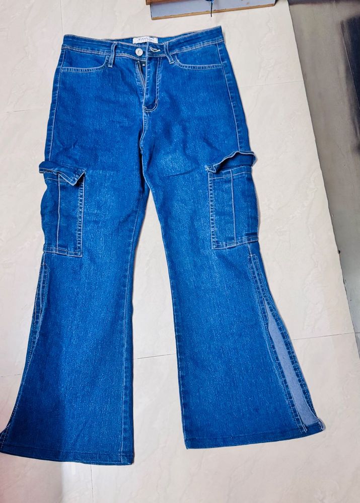 Flare Cargo Jeans