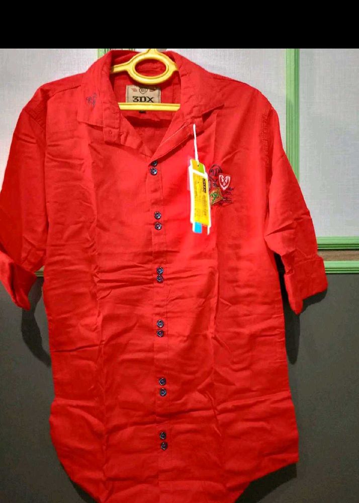 Red Casual Shirt