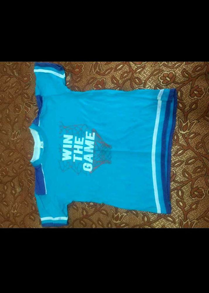 Blue T-Shirt "Win The Game"