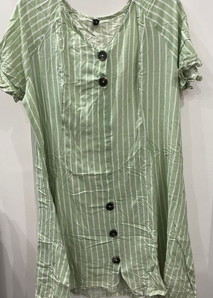 Chic Striped Button-Up Dress