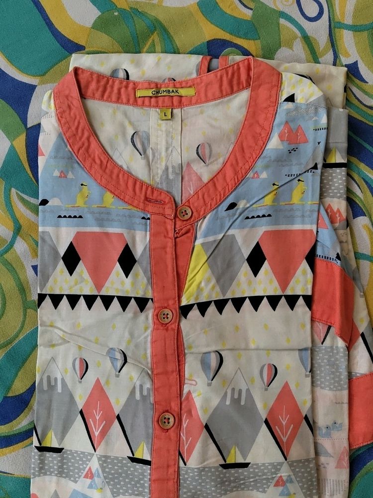 Chumbak Cotton Kurta With Leggings