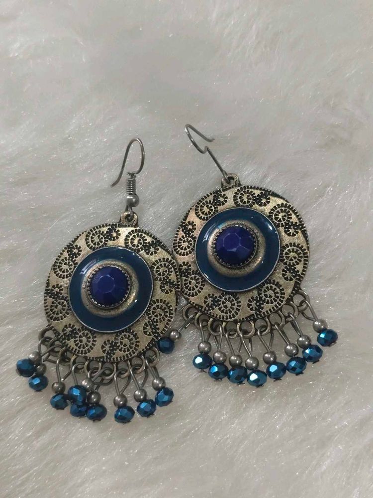 Bohemian Blue Stone Dangle Earrings