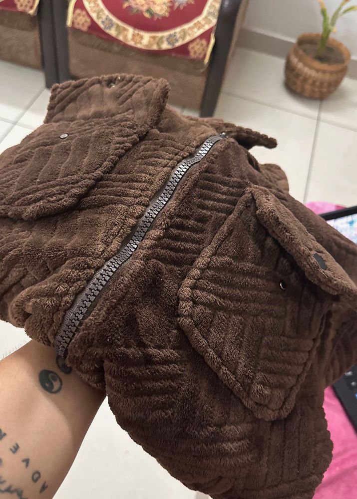 Cozy Brown Textured Jacket