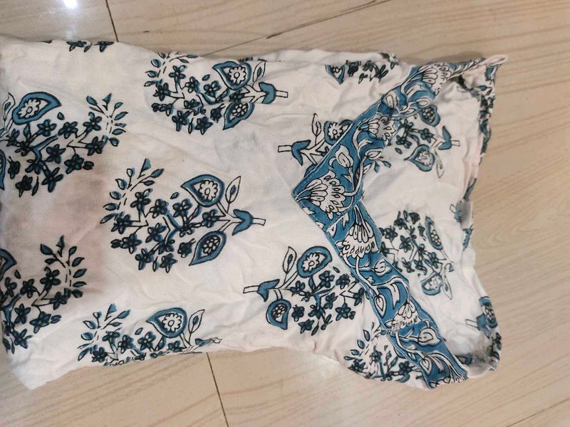 Beautiful Blue Floral Print Kurta